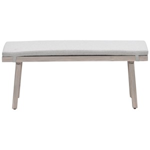 Banc de sport Garden Impressions Decala, aluminium couleur sable avec coussin d'assise. Mobilier de jardin lounge.