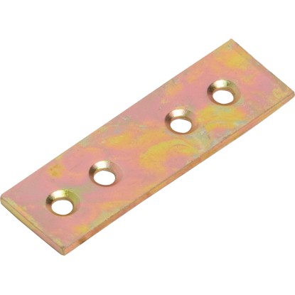 Support de fixation plat galvanisé Jaune 50 x 15 mm
