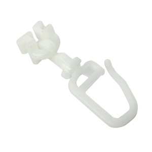 Gardinia girevole, confezione da 20, per binario da 6 mm, bianco, per binari per tende.