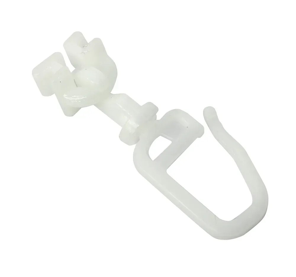 Gancio per Tende Cromo Satinato FERLIVING - 2 Pezzi