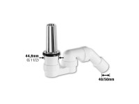 Standrohrventil für Duschwanne 44,8 mm (G 1 1/2) Weiss