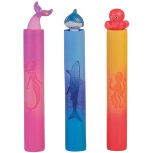 Happy People spruzzino ad acqua Animal Rainbow, set da 3: sirena, squalo, polpo. Divertimento estivo.
