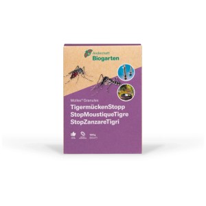 Andermatt Biogarten Mollex TigermückenStopp Granuli 100g per il controllo delle zanzare tigre.