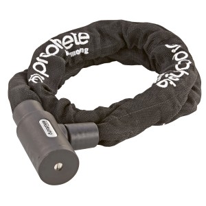 Lucchetto a catena nero Prophete, lunghezza 120 cm, con chiave e tecnologia Laser-Cut Key.