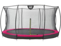 Exit Trampoline enterré Silhouette avec filet de sécurité Rose Ø 427 cm