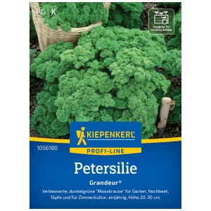 Kiepenkerl Petersilie Grandeur® Samenpackung mit buschiger, grüner Petersilie.