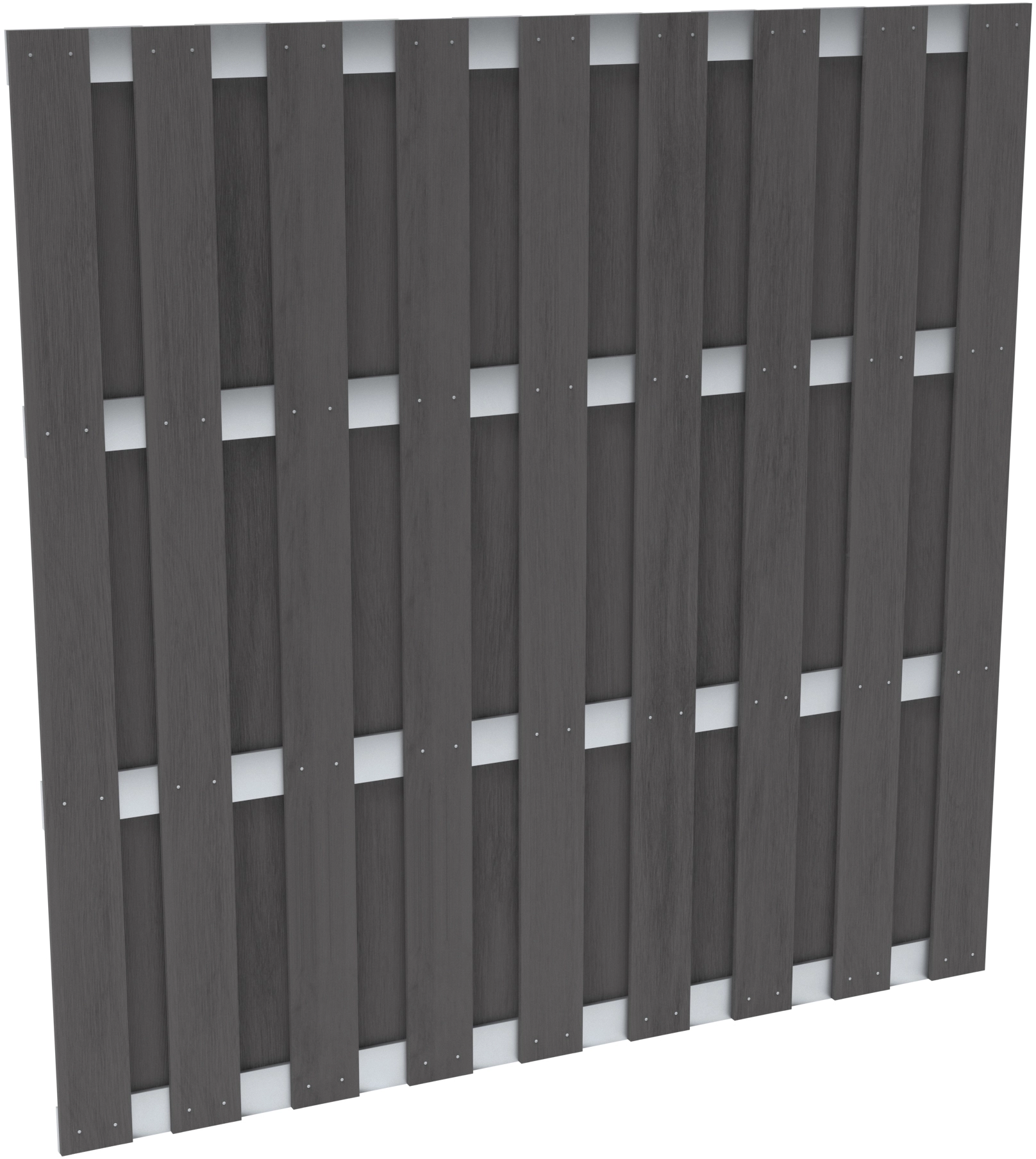 Élément de clôture brise-vue WPC aluminium Anthracite 180 x 180 cm