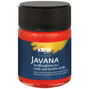 Kreul Javana Stoffmalfarbe Rot, 50ml. Stofffarbe für helle und dunkle Textilien.