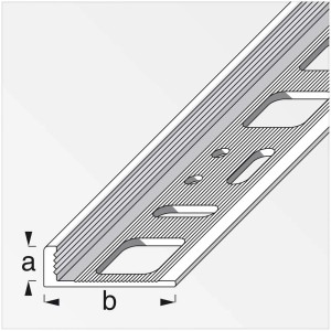 Winkelprofil aus Kunststoff, Brillan-Weiss, 1x2,1x250 cm, für Fliesenkanten.