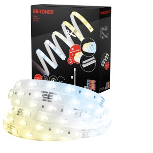 Briloner Kit d'extension de bande LED CCT 4m : Bande LED flexible avec contrôle de la température de couleur.