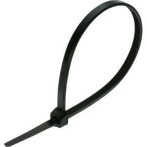 Serre-câble noir OBI, 300x4,8 mm, en plastique, pour regrouper les câbles.