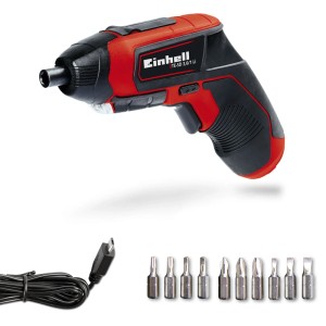 Visseuse sans fil Einhell TE-SD 3,6/1 Li avec batterie, câble USB et 10 embouts
