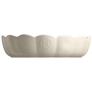 Stampo Madeleine Emile Henry beige, rotondo, Ø 27cm, per torte e dessert.