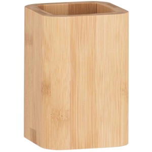 Wenko Zahnputzbecher Bambusa aus natürlichem Bambus für Badaccessoires.