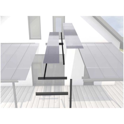 Terrassendach-Erweiterung Anthrazit 306 x 120 cm