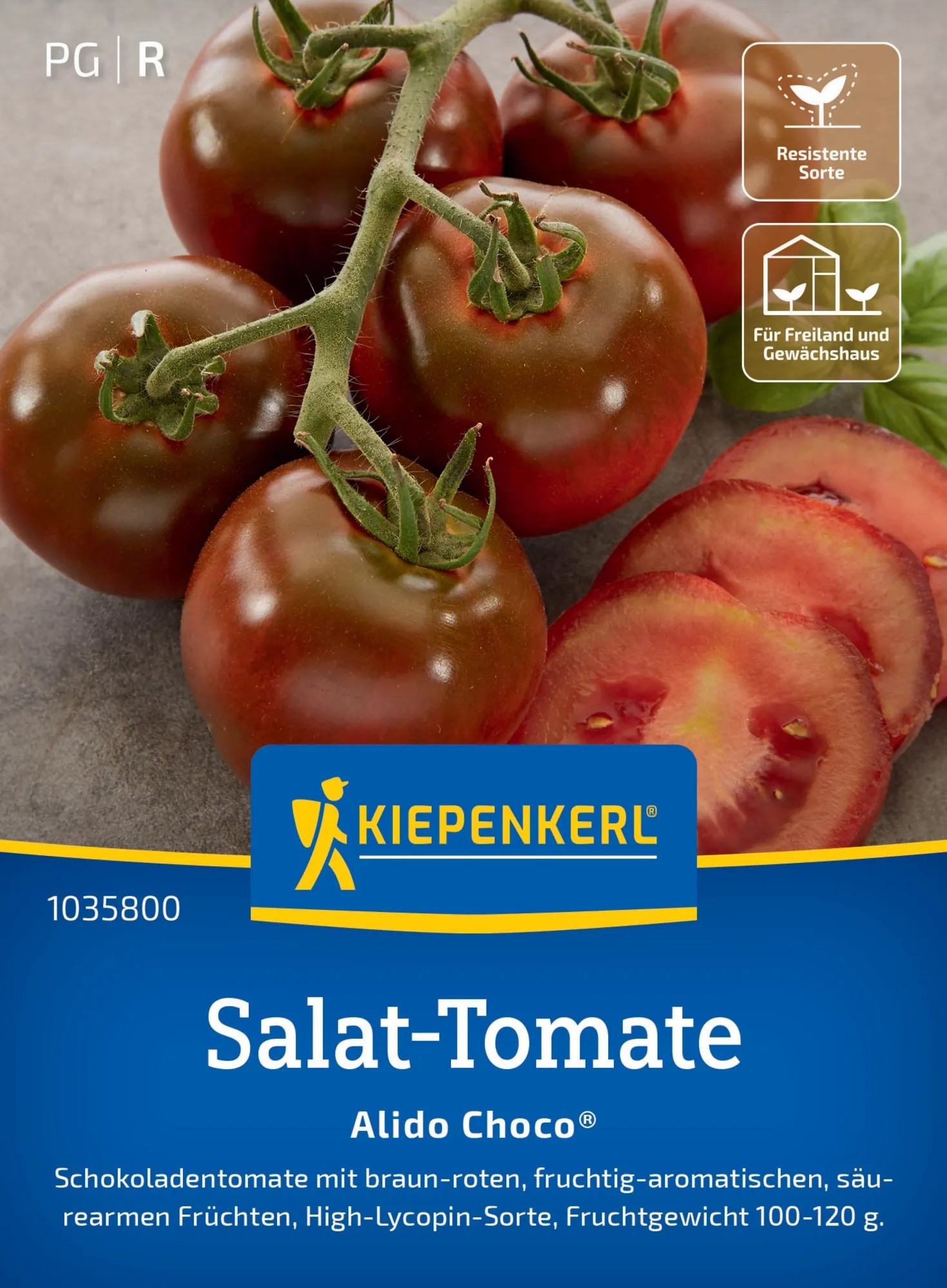 Kiepenkerl Tomatensamen 'San Marzano 2': Italienische Gartentomate, Länglich, Aromatisch (Saatgut Für Freiland/Gewächshaus)