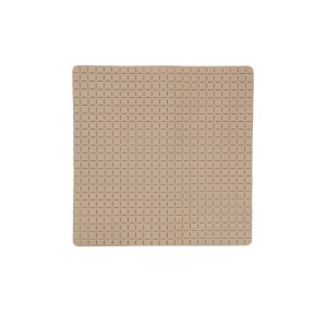 Beige MSV Wanneneinlage Quadro 54x54 cm mit rutschhemmender Oberfläche.