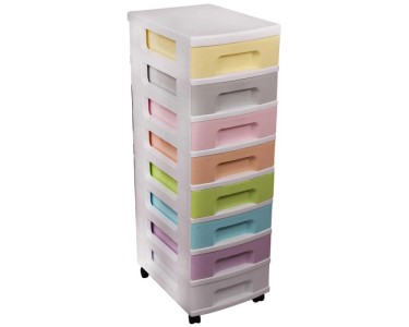 Aufbewahrungsbox mit Schubladen Pastelltöne 8 x 7 l kaufen bei OBI