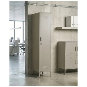 Beliani Armoire de bureau Frome beige clair 185 x 38 x 50 cm