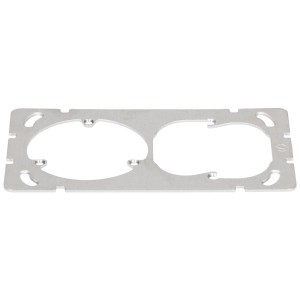 Plaque de fixation double pour prises EdizioDue Feller, accessoire pour boîtes d'interrupteurs.