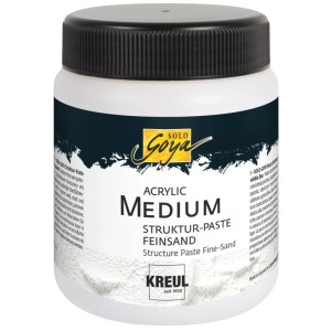 Kreul Struktur-Paste Feinsand, 250ml, für plastische Effekte und sandartige Oberflächen in Künstlerarbeiten.