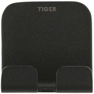 Gancio portasciugamani in acciaio nero Tiger Colar per montaggio a parete.