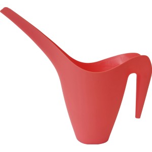 Arrosoir en plastique rouge de 1,7 l pour jardin et balcon.