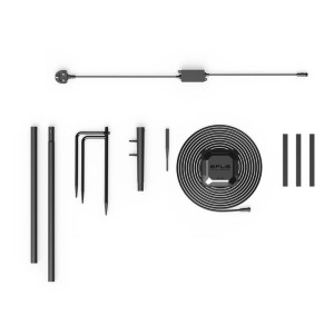 Antenne amplificateur de signal Segway Navimow XSeries avec accessoires comme tige d'antenne et adaptateur secteur.