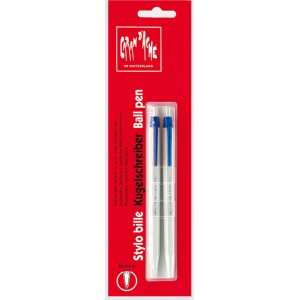 Set penne a sfera Caran d'Ache CDA 825: Due penne blu in blister. Qualità svizzera.
