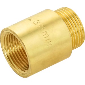 Prolunga rubinetto in ottone, 24,1 mm x 26,4 mm, lunghezza 30 mm per raccordi filettati.