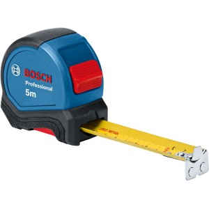 Mètre ruban Bosch Professional, 5 m, faisant partie du set d'outils pour artisans.