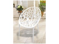 Design-Stuhl Kunststoff Weiss (HxBxT) 80 x 58 x 60 cm