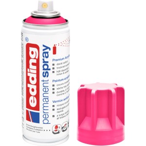 Spray colorato edding 5200 rosa neon opaco, bomboletta da 200ml con coperchio.