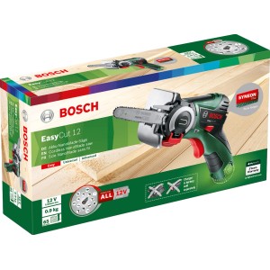 Sega a batteria Bosch EasyCut 12 con NanoBlade nella scatola, batteria 12V inclusa.