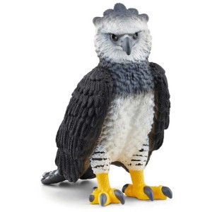 Schleich Wild Life Arpia (14862): Figurina dettagliata di un rapace con piumaggio scuro e artigli gialli.