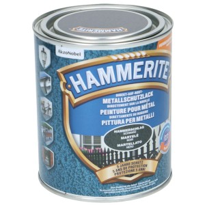 Dose Hammerite Metall-Schutzlack Hammerschlag Schwarz, 750ml. Rostschutz und Lackierung für Metall.