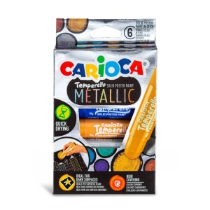 Carioca Farbstifte Temperello Metallic, 6 Stk. im Set, ideal zum Basteln und Malen.