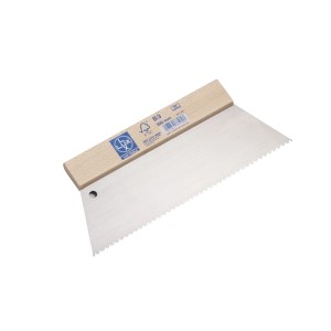 Spatule dentée LUX B3 trapèze, 300 mm, pour appliquer les colles.