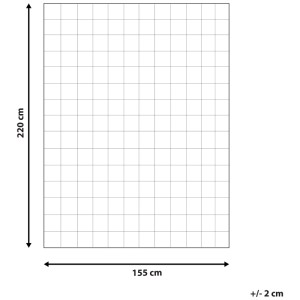 Illustrazione del piumone Korab in 155x220 cm con dimensioni.