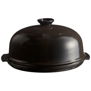 Emile Henry Brotbackglocke, graue Keramik, Ø 34 cm, für knuspriges Brot.