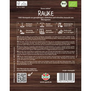 Sperli BIO Microgreen-Pads Roquette: 3 coussinets de graines pour cultiver des microgreens épicés.