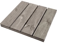 Holzfliese glatt Grau 50 x 50 cm