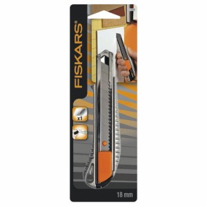 Fiskars Cutter Pro Metal 18 mm: Cutter universale con corpo in metallo e sistema di blocco lama.