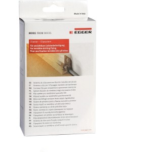 Egger Home Leistenclips, 50er-Packung für 60 mm Sockelleisten. Zubehör für Laminat und Parkett.