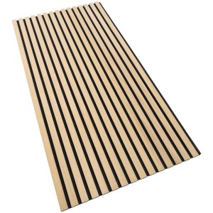 Pannello acustico Denpanels, rovere naturale/nero, 120x60cm, per rivestimento pareti e soffitti.