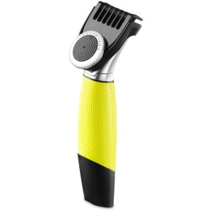 Tondeuse à cheveux Trisa Vario Blade 2en1, tondeuse jaune et noire avec accessoire.