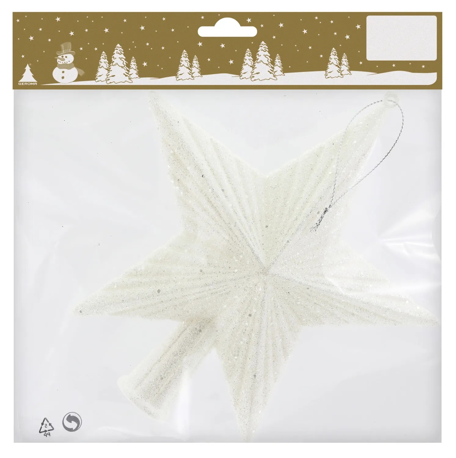 Pointe De Sapin De Noël En étoile Pailletée Rose Argenté - 25 Cm, Plastique Incassable, Décoration De Noël