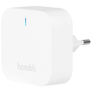 Weisse Hombli Bluetooth Bridge für Hausautomation, einfache Installation in Steckdose.