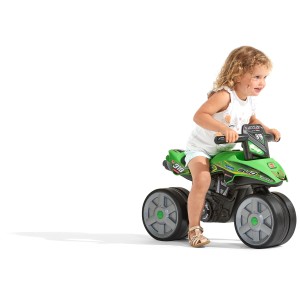 Falk Bud Racing Motobike verde per bambini, robusta e ideale per le prime esperienze di guida.