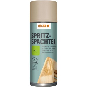 OBI Spritzspachtel Spray, beige matt, 400ml Dose zum Ausgleichen von Unebenheiten und Kratzern.